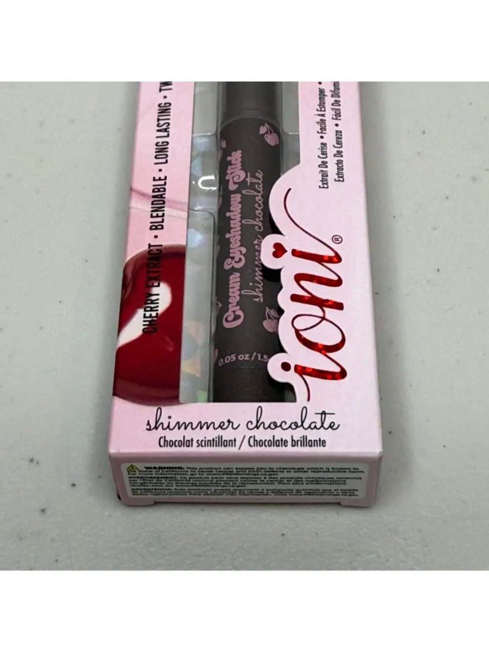 ioni Cream Eyeshadow Stick Dolce Shimmer Chocolate Cherry Vegan